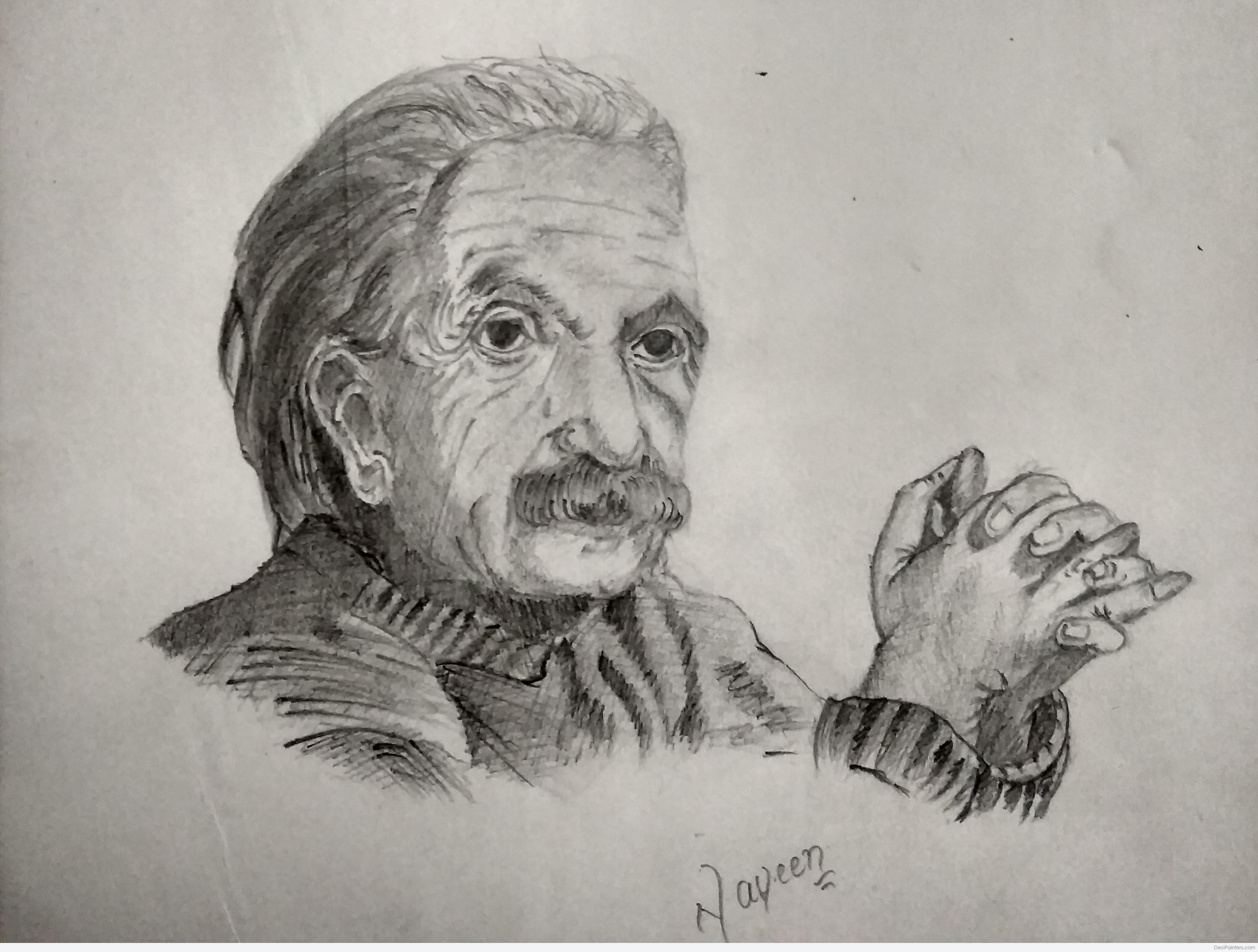 How To Draw Albert Einstein Cartoon - Art For Kids Hub -