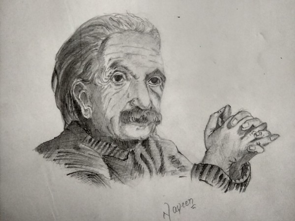 Perfect Pencil Sketch Of Albert Einstein