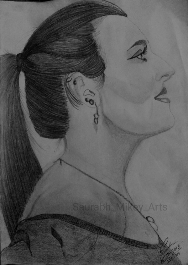 Beautiful Pencil Sketch Of Shannon Jayne Masih - DesiPainters.com