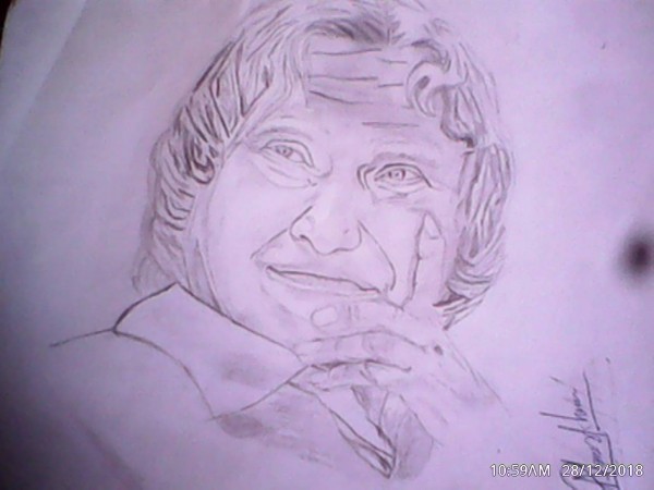 Amazing Pencil Sketch Of  Dr. APJ Abdul Kalam - DesiPainters.com
