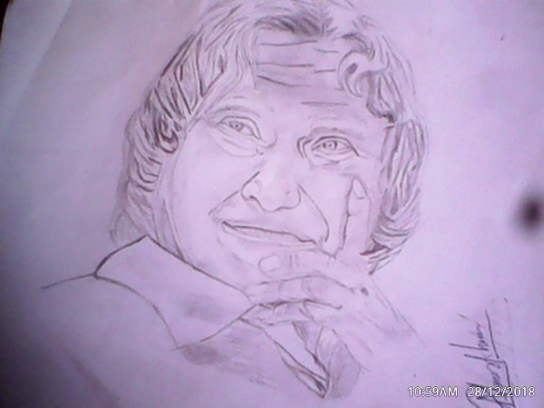 Amazing Pencil Sketch Of  Dr. APJ Abdul Kalam