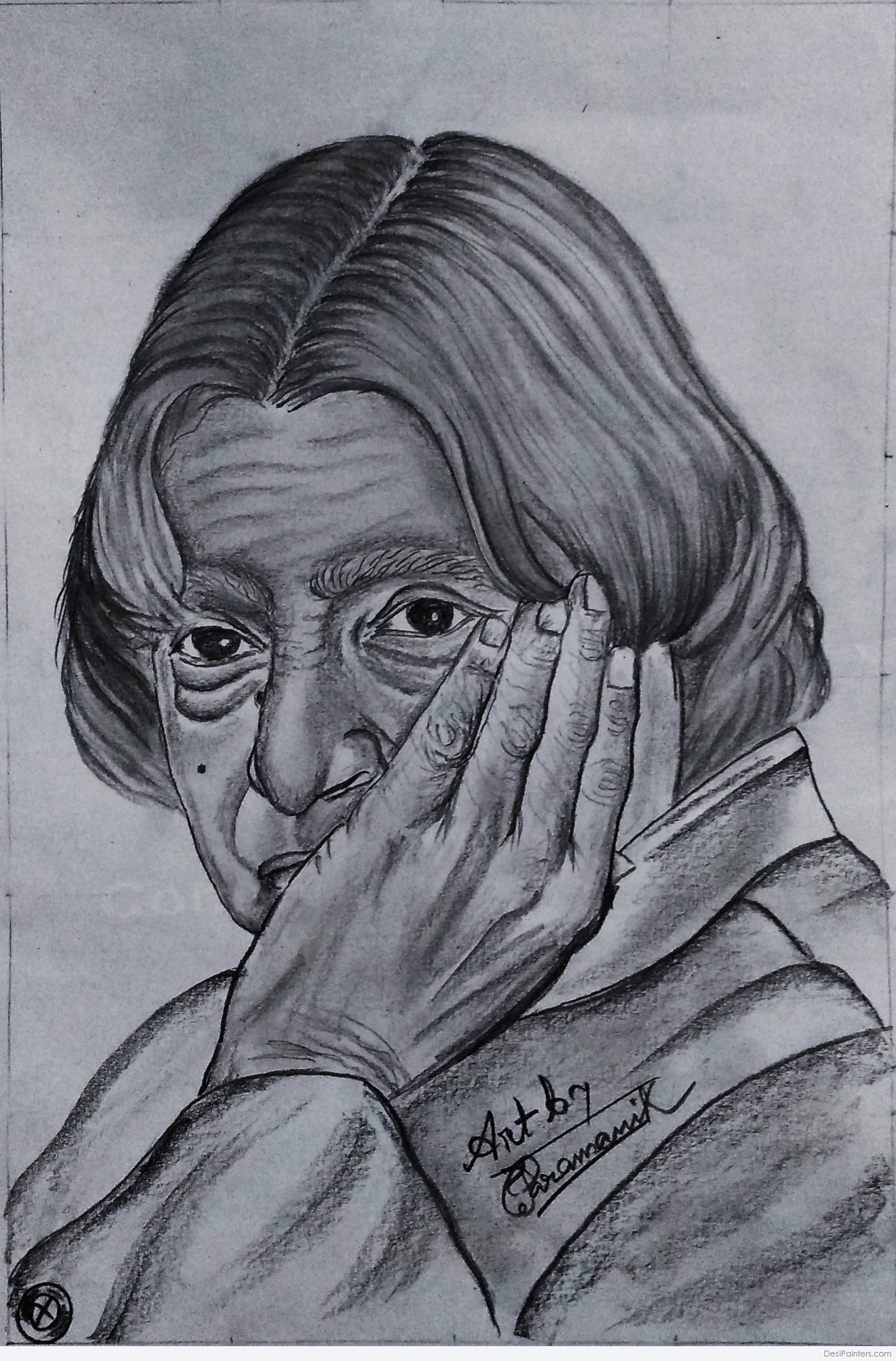 Superb Pencil Sketch Of DR. APJ Abdul Kalam Ji