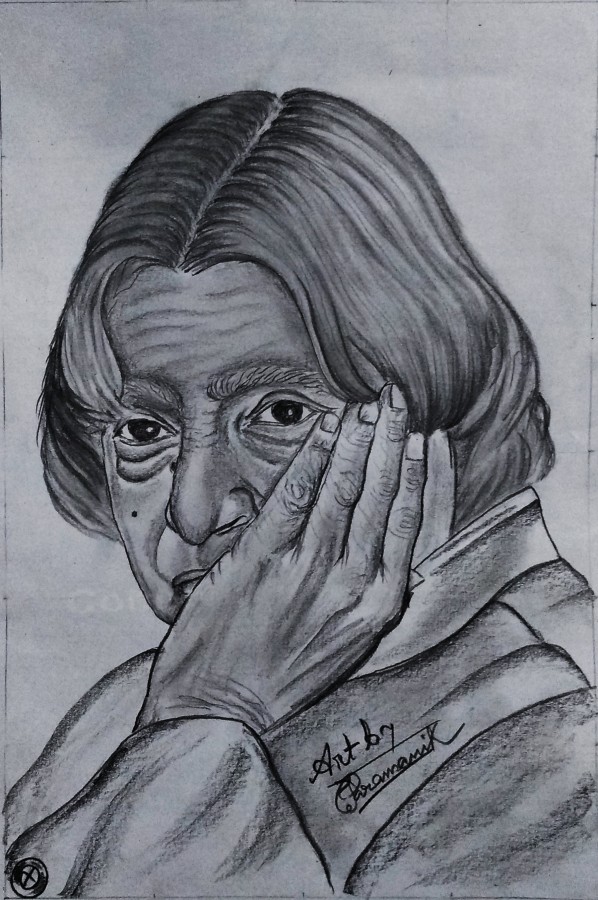 Superb Pencil Sketch Of DR. APJ Abdul Kalam Ji - DesiPainters.com
