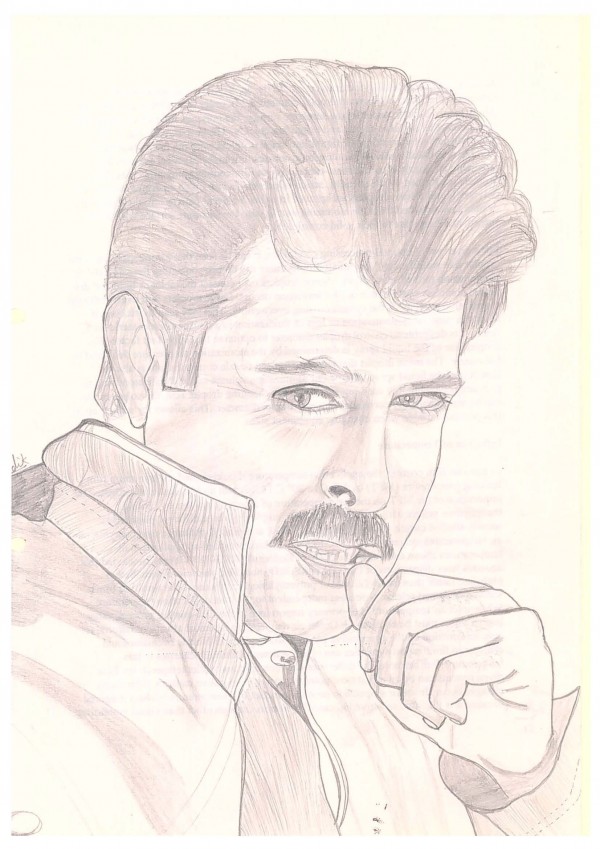 Pencil Sketch Of Anil Kapoor By Hardik Mistry - DesiPainters.com
