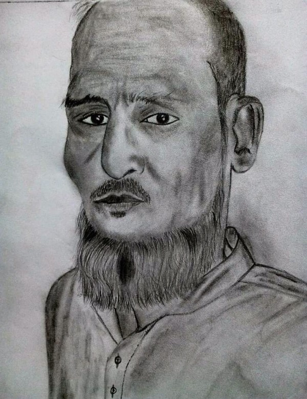 Wonderful Pencil Sketch Of Man - DesiPainters.com