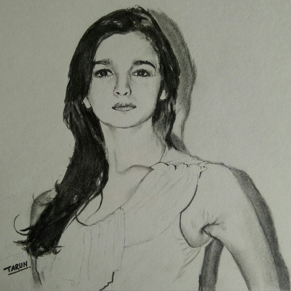 Perfect Pencil Sketch Of Alia Bhatt