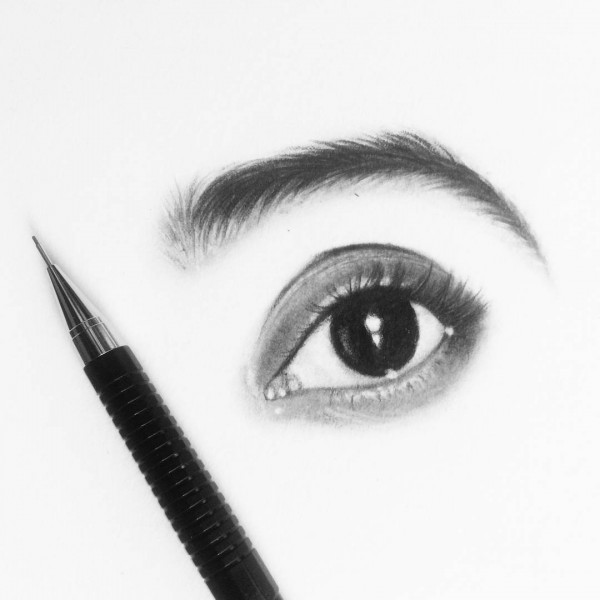 Beautiful Digital Painting Of Actress Charmy Kaur Eye