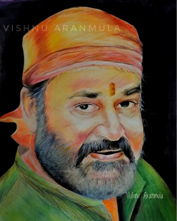 Brilliant Mohanlal Painting by Artist Vishnu - DesiPainters.com