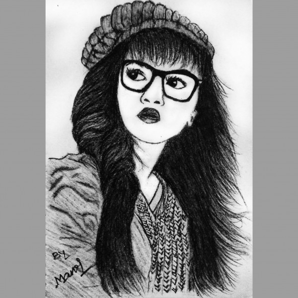 Wonderful Pencil Sketch Of Selena Gomez - DesiPainters.com