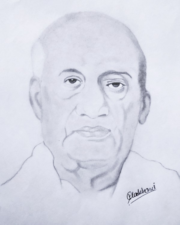 Great Pencil Sketch Of Sardar Vallabhbhai Patel - DesiPainters.com