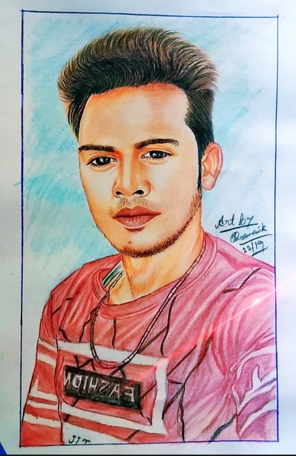 Self Portrait Of Jiten Paramanik - DesiPainters.com