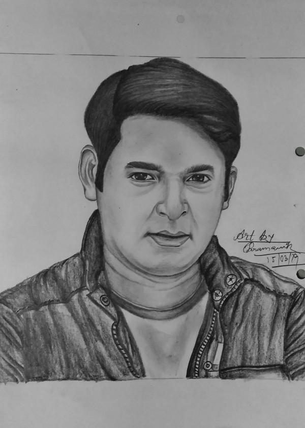 Brilliant Pencil Sketch Of Kapil Sharma - DesiPainters.com