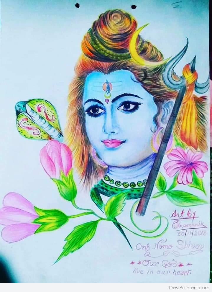 Line art drawing of Lord Shiva 2 - AI Generated Artwork - NightCafe Creator