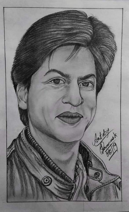 Great Pencil Sketch Of Shah Rukh Khan - DesiPainters.com