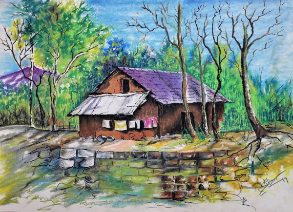 Classic Pastel Painting Art By Abhirup Sikdar - DesiPainters.com