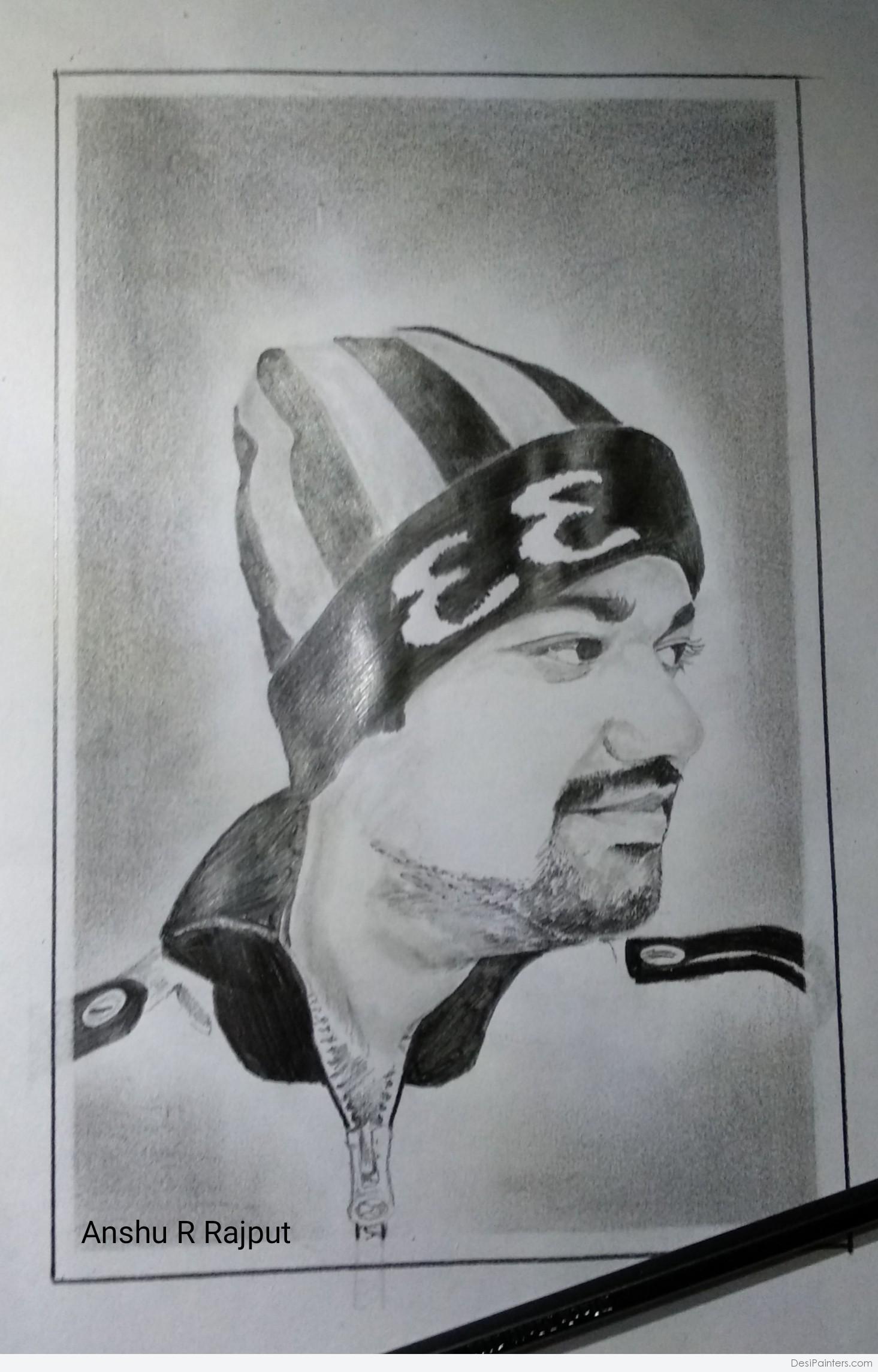Wonderful Pencil Sketch Of Ravi Sir