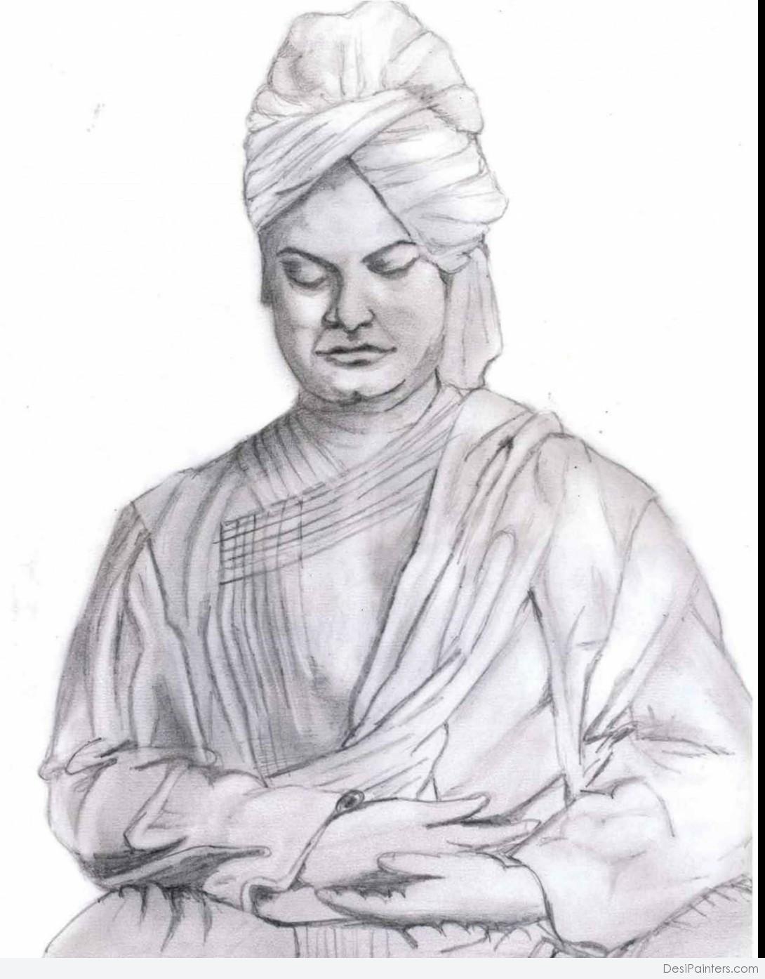 Featured image of post Swami Vivekananda Pencil Sketch : The greatest sin is to think yourself weak.