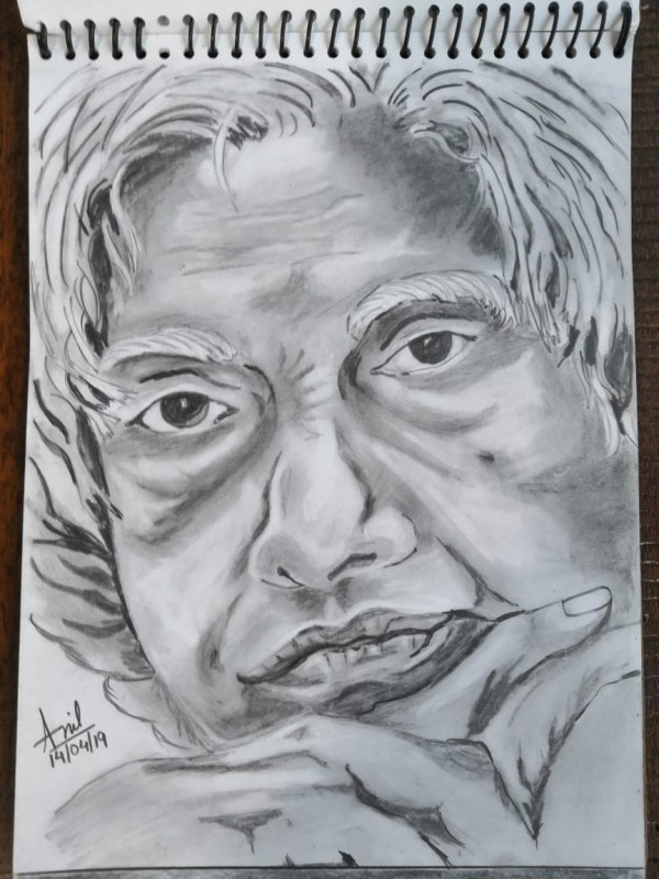 Brilliant Pencil Sketch Of Late Legend Dr. A.P.J Abdul Kalam - DesiPainters.com