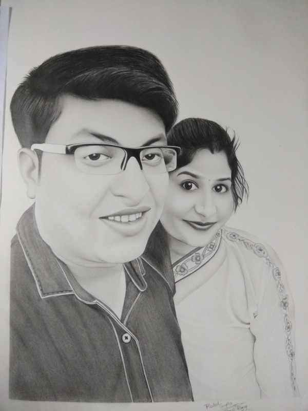 Amazing Self Portrait By Rahul Kumar Gupta - DesiPainters.com