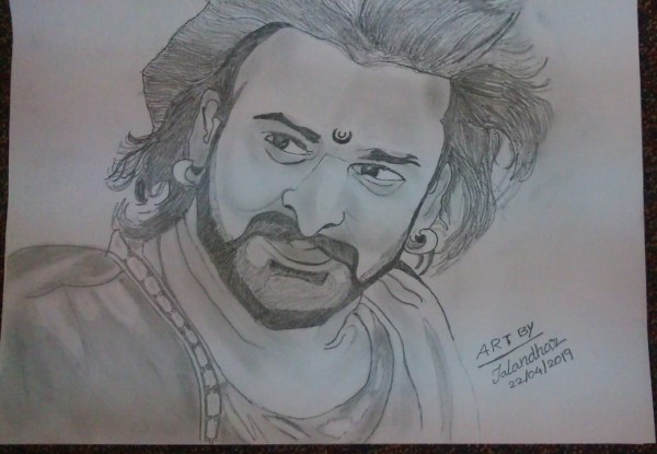 How to draw Prabhas as Mahendra Bahubali