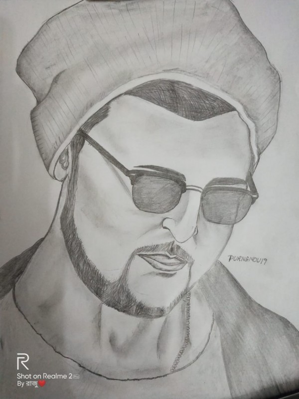 Awesome Pencil Sketch Of Darshan Raval - DesiPainters.com