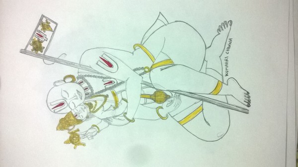 Pencil Color Of Lord Sri Venkateswara Swami Varu And Ramanujacharyulu - DesiPainters.com