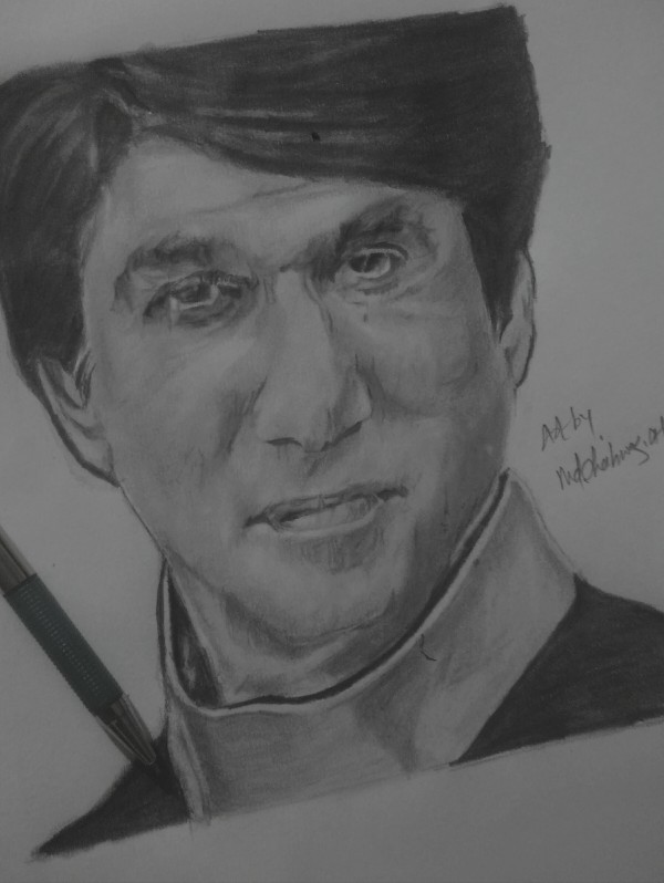 Superb Pencil Sketch Of Shaktimaan - DesiPainters.com