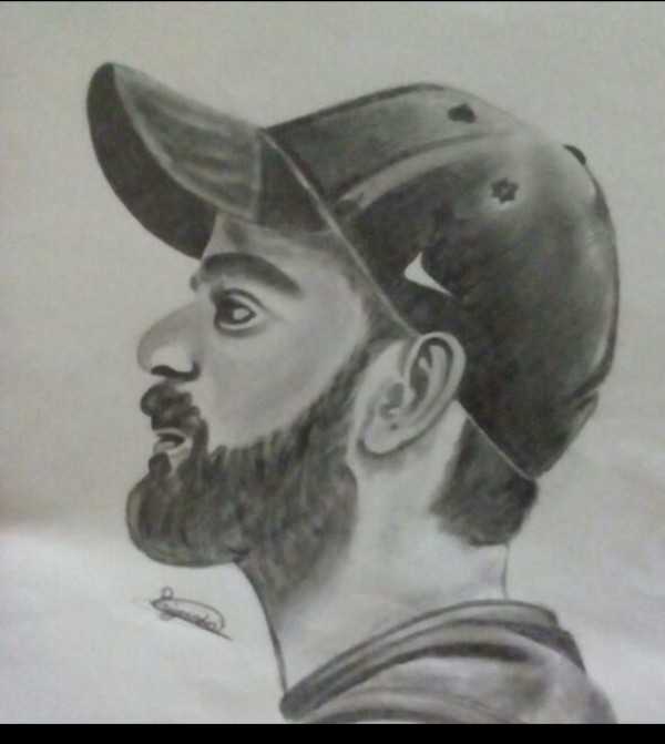 Awesome Pencil Sketch Of Virat Kohli - DesiPainters.com