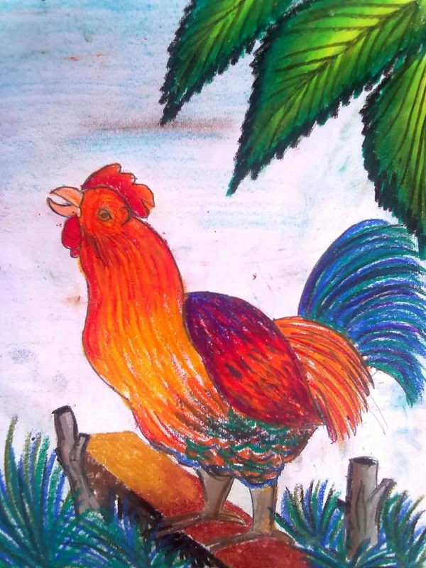Lovely Oil Painting Art Of Hen - DesiPainters.com