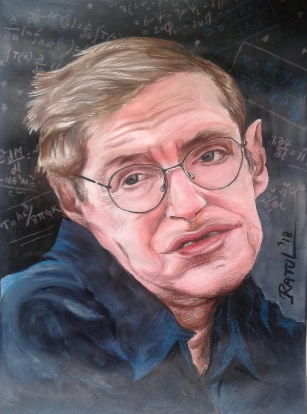Awesome Portrait Of Stephen Hawking - DesiPainters.com