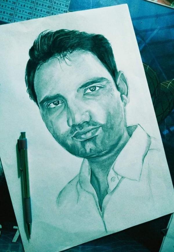 Pencil Sketch Of My Friend By MD Shahwaz Ahmed - DesiPainters.com