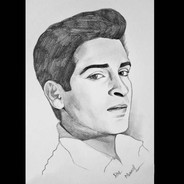 Wonderful Pencil Sketch Art Of Boy By Manoj Kumar Naik - DesiPainters.com