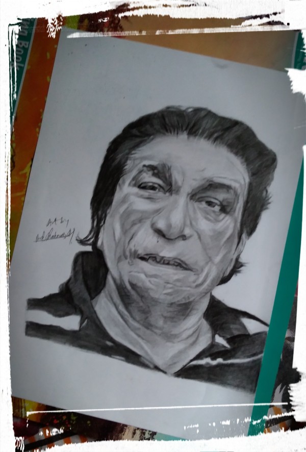 Brilliant Pencil Sketch Of Late Actor Kader Khan - DesiPainters.com