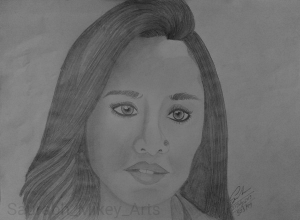 Beautiful Pencil Sketch Of Shraddha Kapoor - DesiPainters.com