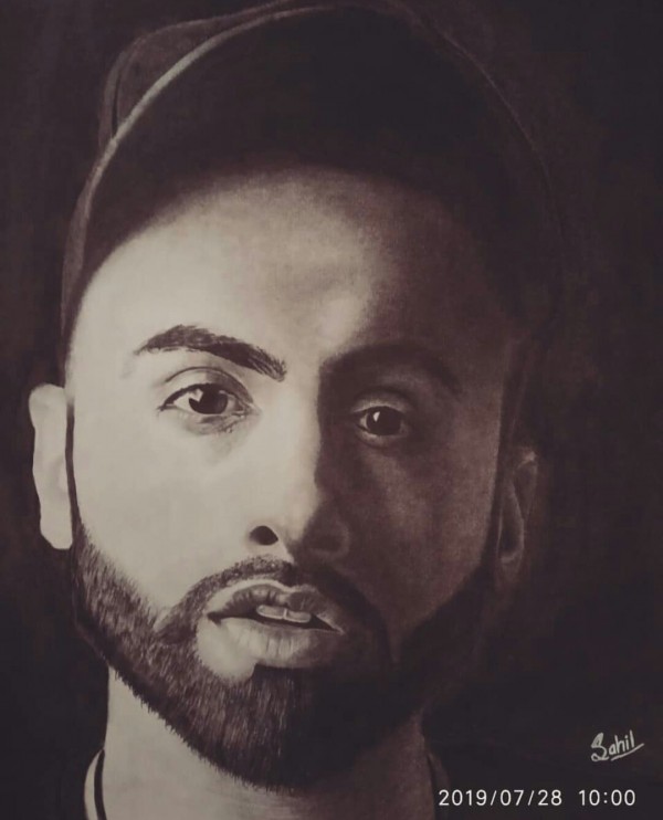 Brilliant Pencil Sketch Of Raxstar - DesiPainters.com