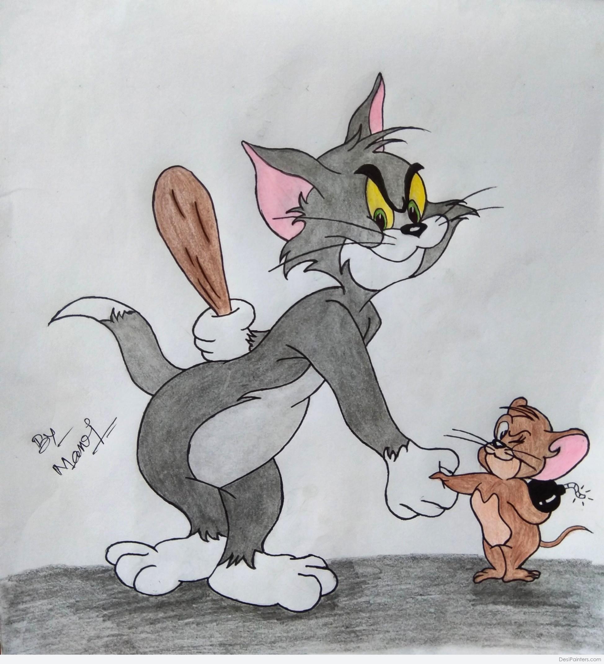 Tom and Jerry Colored Pencils | Mini Drawings