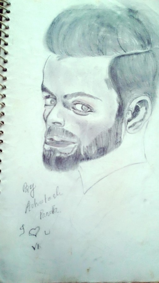 Pencil Sketch Of Virat Kohli - DesiPainters.com