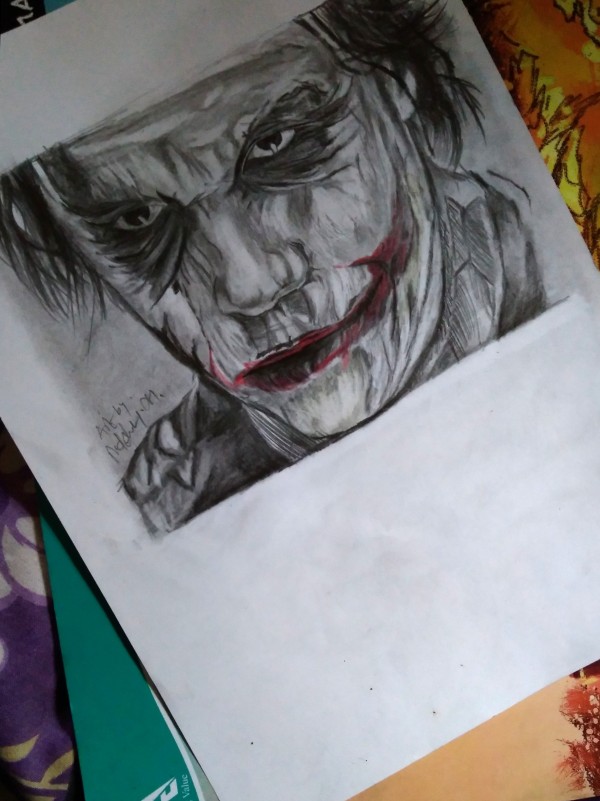 Great Pencil Sketch Of Heath Ledger’s As Joker - DesiPainters.com