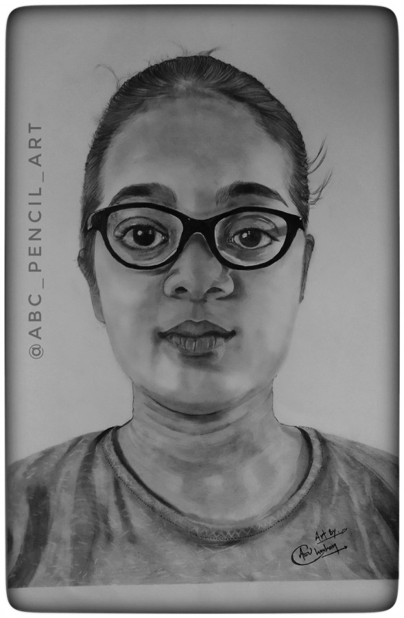 Beautiful Pencil Sketch Of A Girl - DesiPainters.com