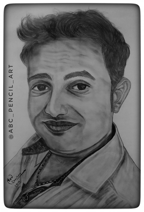 Awesome Pencil Sketch Of Man By Asu Chauhan - DesiPainters.com