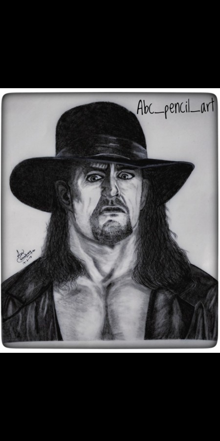 Amazing Pencil Sketch Of The Undertaker - DesiPainters.com