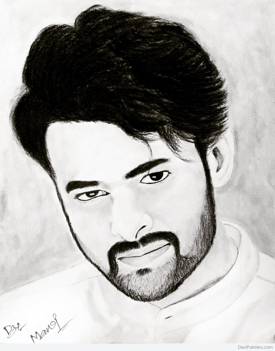 Wonderful Pencil Sketch Of Prabhas