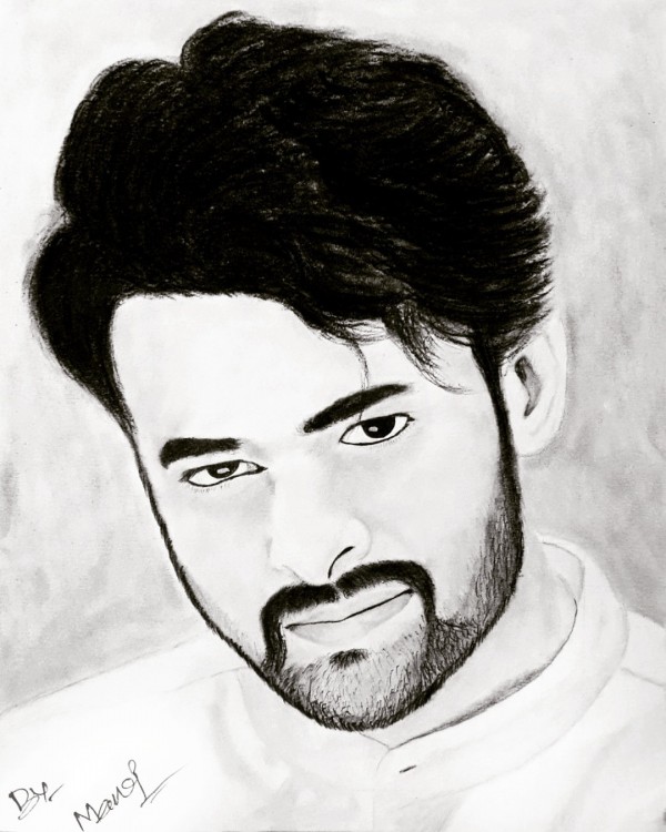 Wonderful Pencil Sketch Of Prabhas - DesiPainters.com