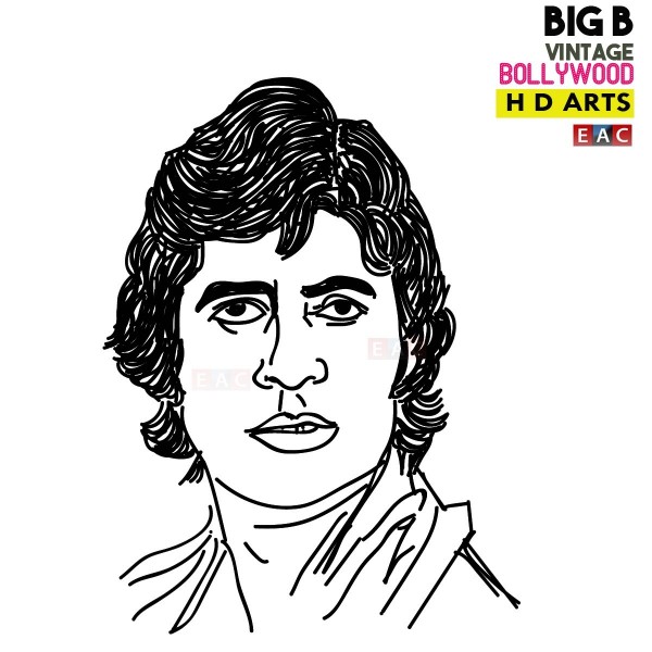 Great Digital Painting Of Amitabh Bachchan - DesiPainters.com