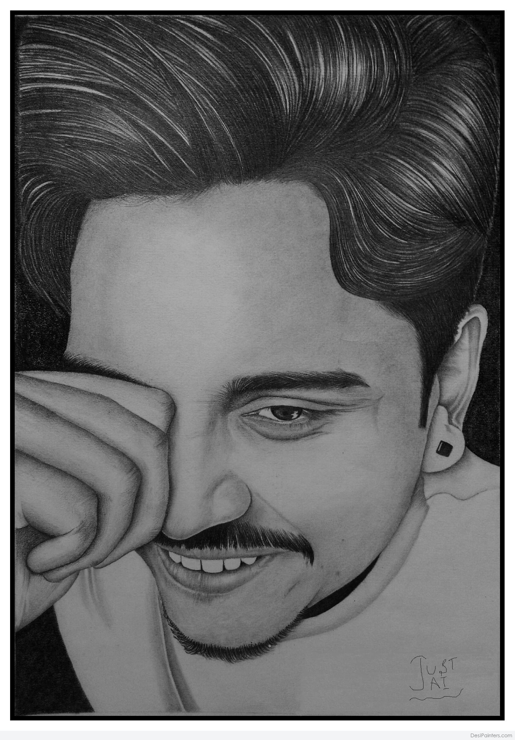 A MAN PORTRAIT | Pencil & Charcoal Sketch | Kamal Nishad Want to gift a  handmade portrait sketch to your lo… | Portrait sketches, Charcoal  portraits, Male portrait