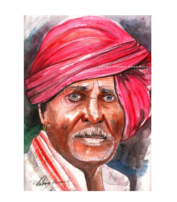 Beautiful Watercolor Portrait Art By Artist Vishnu Aranmula - DesiPainters.com