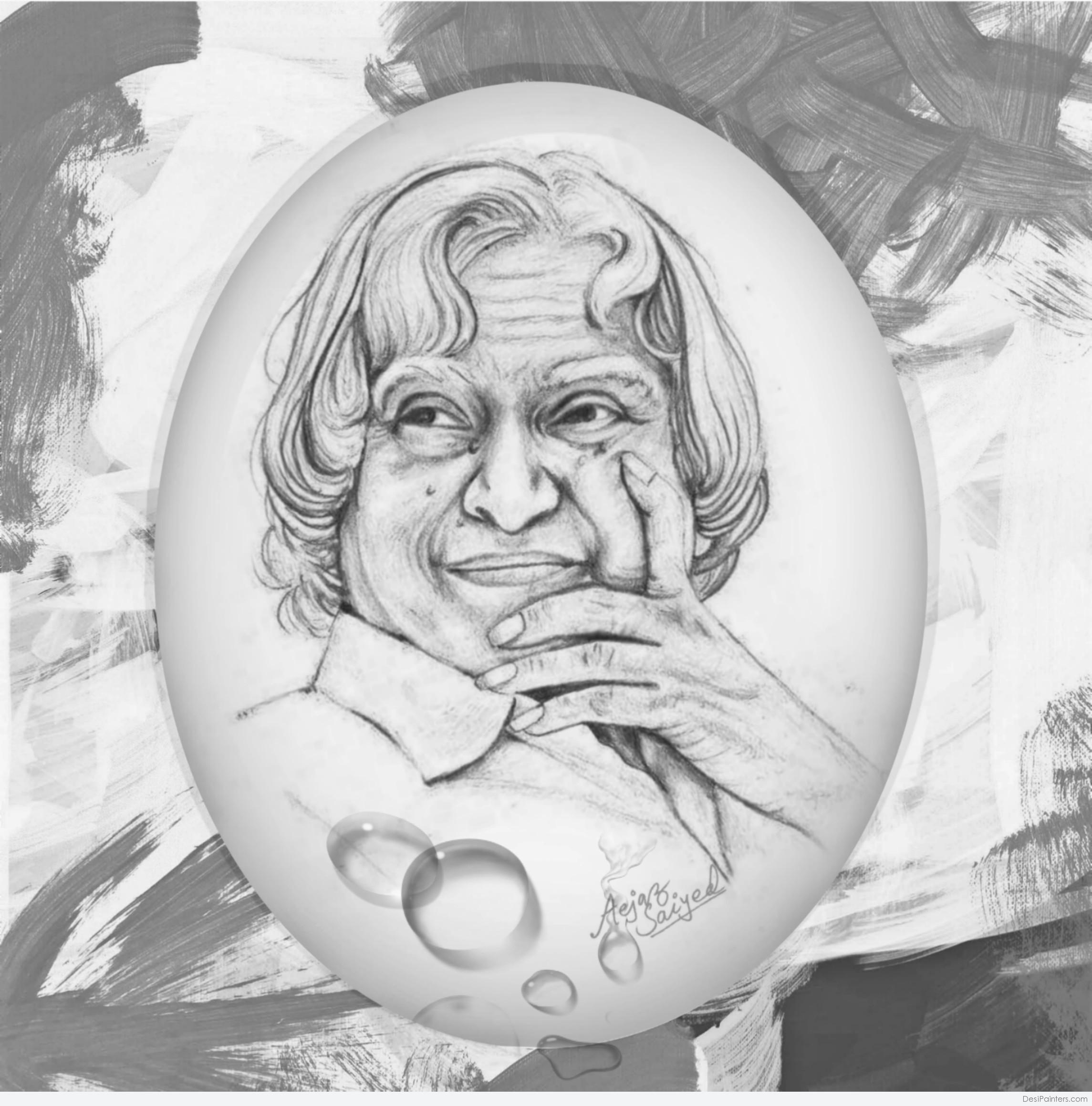 Apj abdul kalam drawing - YouTube