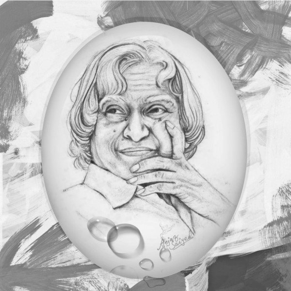 Brilliant Mixed Painting Art Of Dr. A. P. J. Abdul Kalam - DesiPainters.com