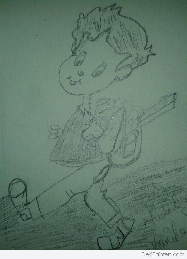 Pencil Sketch Of Boy By Kanika Mahajan - DesiPainters.com