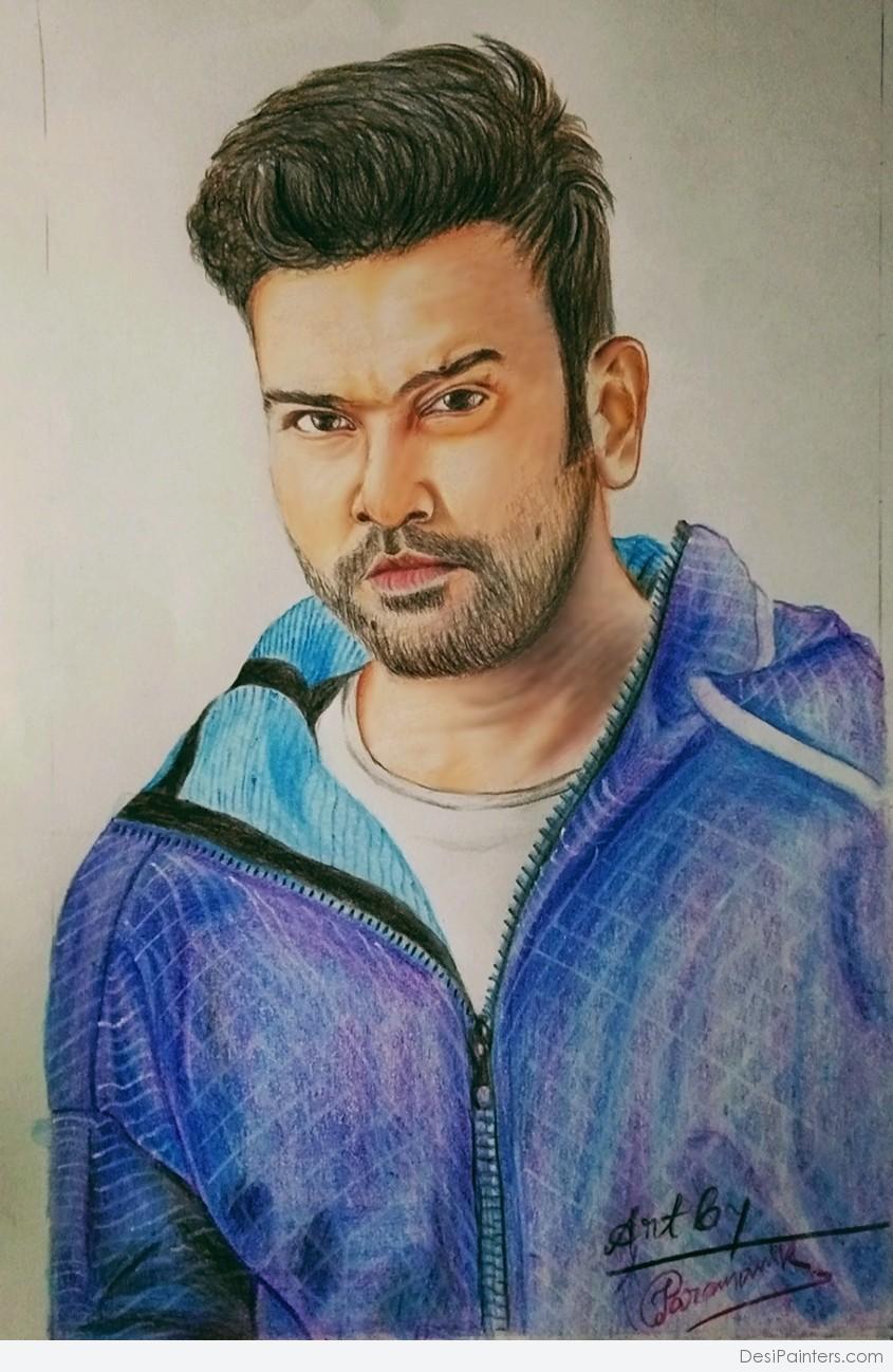 How to draw rohit sharma || Drawing Rohit Sharma easy - YouTube